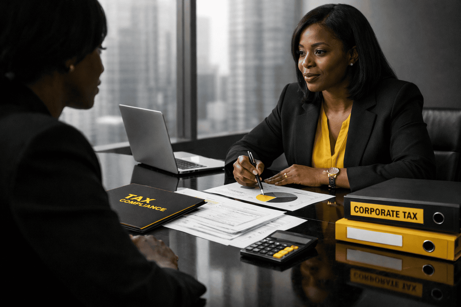 Corporate tax support illustration